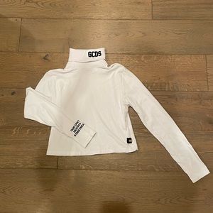 GCDS White Logo Turtleneck
